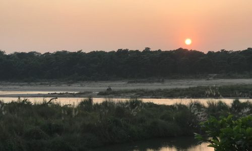 Nepal: Nationalpark Chitwan Abendstimmung