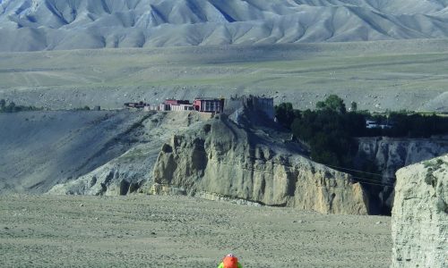 Mountainbiker zwischen Lo Mantang und Tsarang | Mustang | Nepal